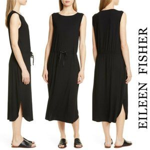Eileen Fisher Drawstring Waist Tencel Dress XS